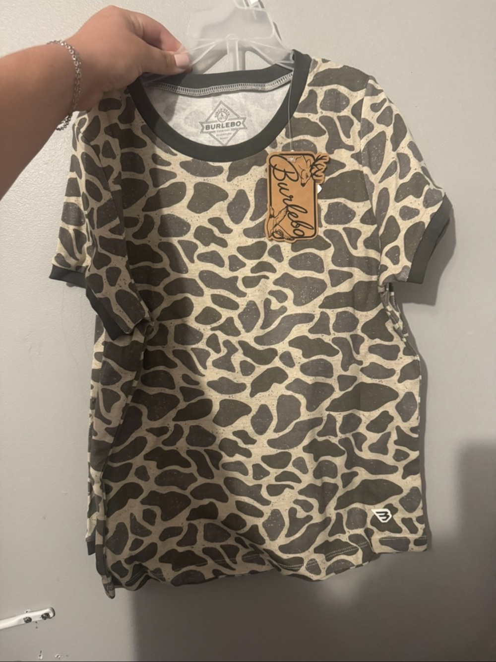 BURLEBO Camo Print Short Sleeve Tee & Short